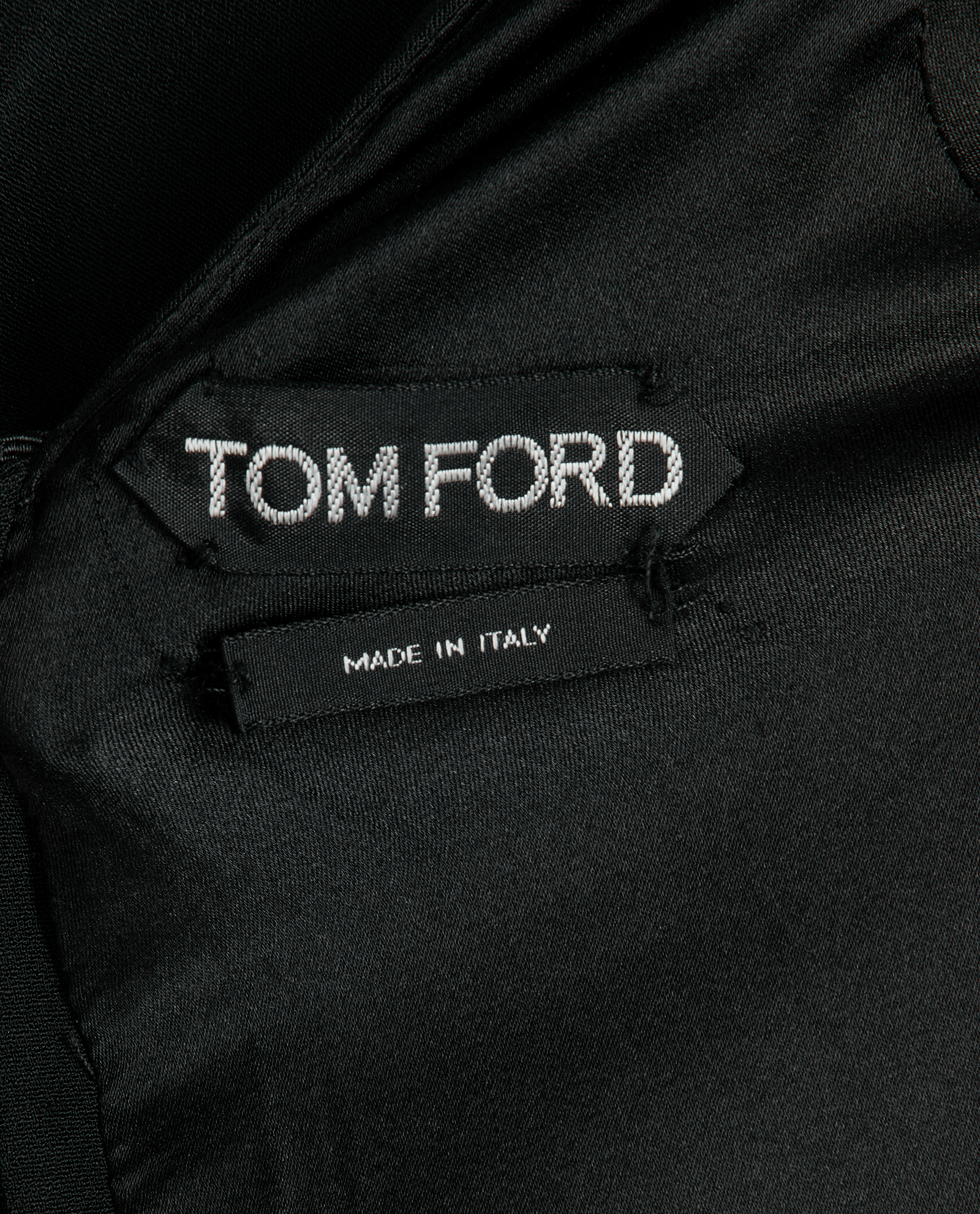 Tom Ford V-Neck Midi Dress, &pound;140, Clothing, Black, Viscose, Other view