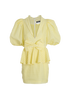 Rotate Mini Bow Detail Dress, &pound;150, Clothing, Yellow, Cotton, Front view
