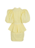 Rotate Mini Bow Detail Dress, &pound;150, Clothing, Yellow, Cotton, Back view
