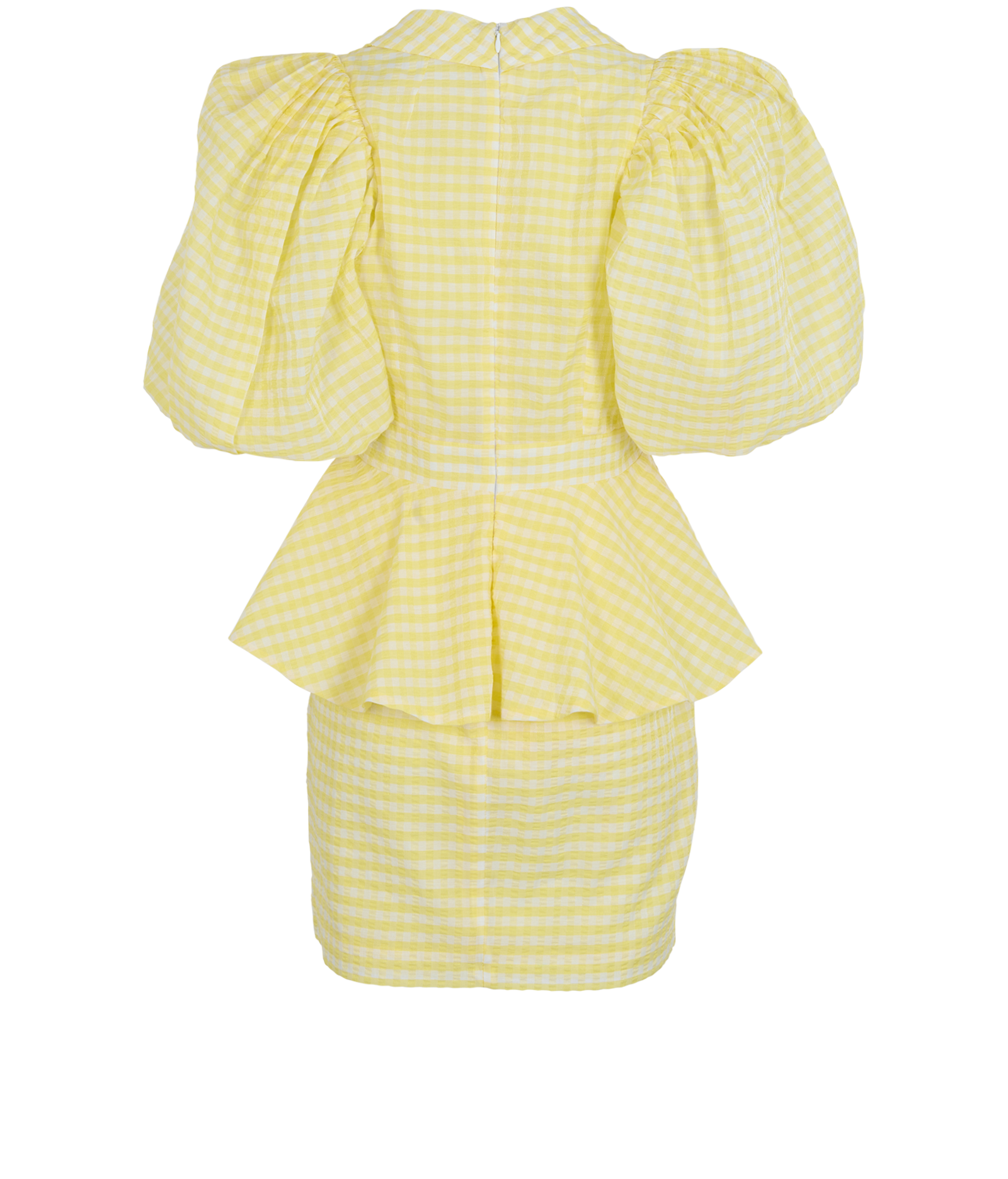 Rotate Mini Bow Detail Dress, &pound;150, Clothing, Yellow, Cotton, Back view