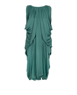 Saint Laurent Draped Dress, Triacetate, Green, UK 12, 1*