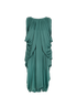 Saint Laurent Draped Dress, &pound;320, Clothing, Green, Acetate, Front view