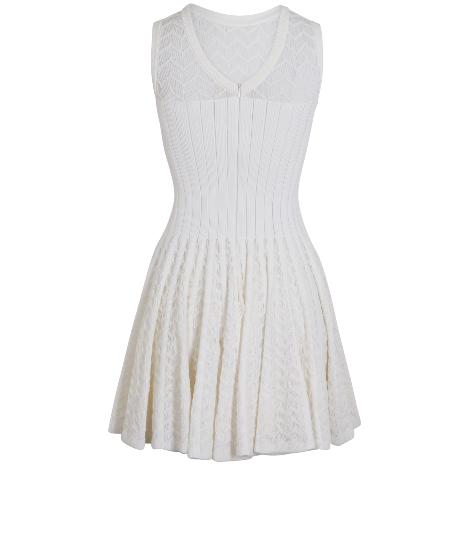 Alaia Short Dress, &pound;450, Clothing, White, Cotton, Back view