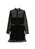 Self- Portrait High Neck Paneled Dress, £95, Clothing, Black, Polyester (Polymer), Back view