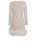 Nadine Merabi Feather Trim Sequin Dress, &pound;150, Clothing, White, Nylon, Back view