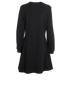 Kenzo Tiger Embroidered Long Sleeve Dress, &pound;70, Clothing, Black, Cotton, Back view