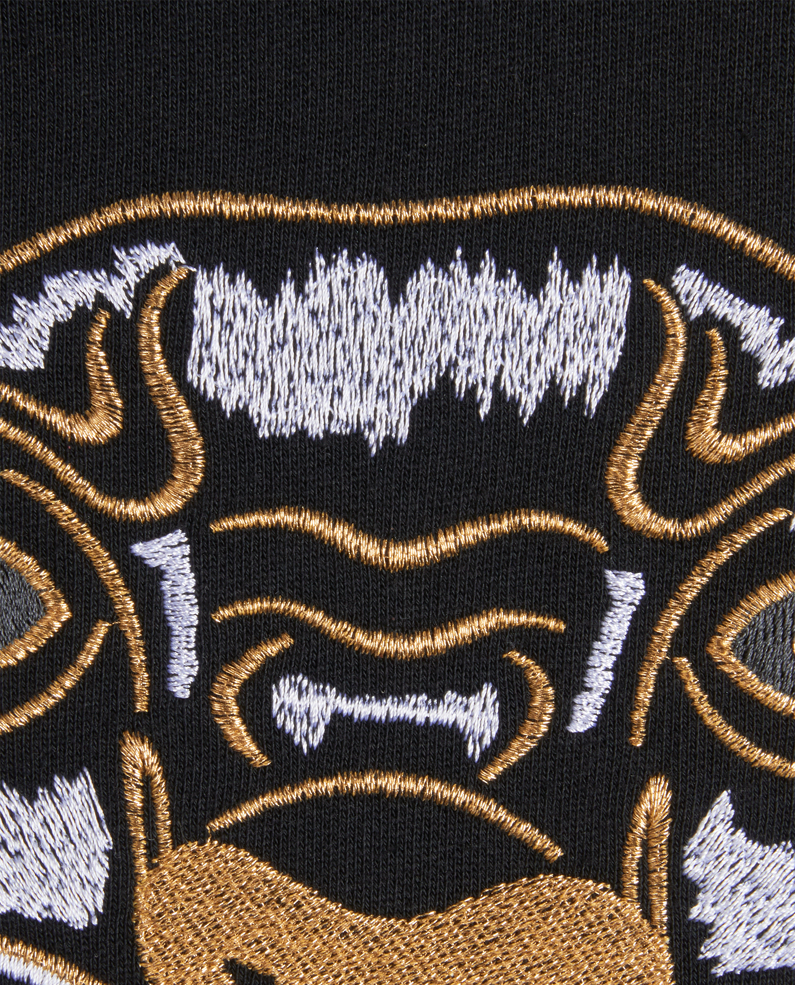 Kenzo Tiger Embroidered Long Sleeve Dress, &pound;70, Clothing, Black, Cotton, Other view