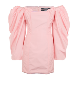 Jacquemus Le Chouchou La Robe Taffetas Dress, Poly, Pink, UK6, 1*