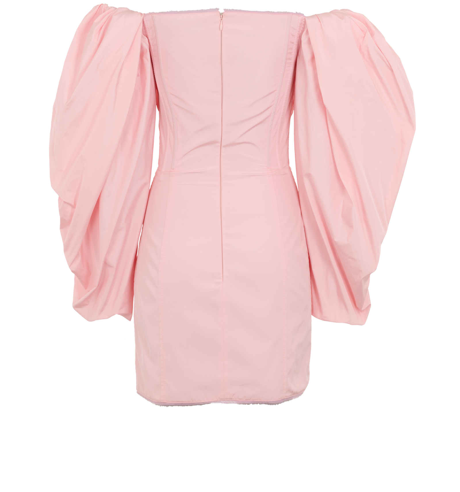 Jacquemus Le Chouchou La Robe Taffetas Dress, &pound;250, Clothing, Pink, Polyester (Polymer), Back view