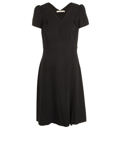 Prada V-Neck Dress, £230, Clothing, Black, Polyester Mix, Front view