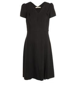 Prada V-Neck Dress, Polyester, Black, UK12, 2*