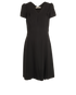 Prada V-Neck Dress, £230, Clothing, Black, Polyester Mix, Front view