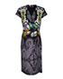Etro Floral Printed Short Sleeve Dress, front view