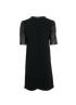 Miu Miu See-Through Short-Sleeve Dress, &pound;110, Clothing, Black, Acetate/Viscose, Back view