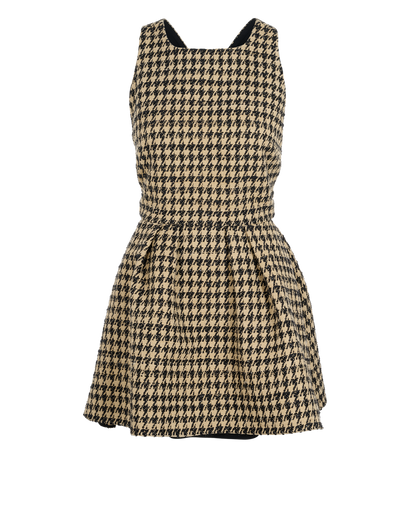 Christian Dior Houndstooth Dress, &pound;695, Clothing, Beige/Black, Cotton/Silk, Front view