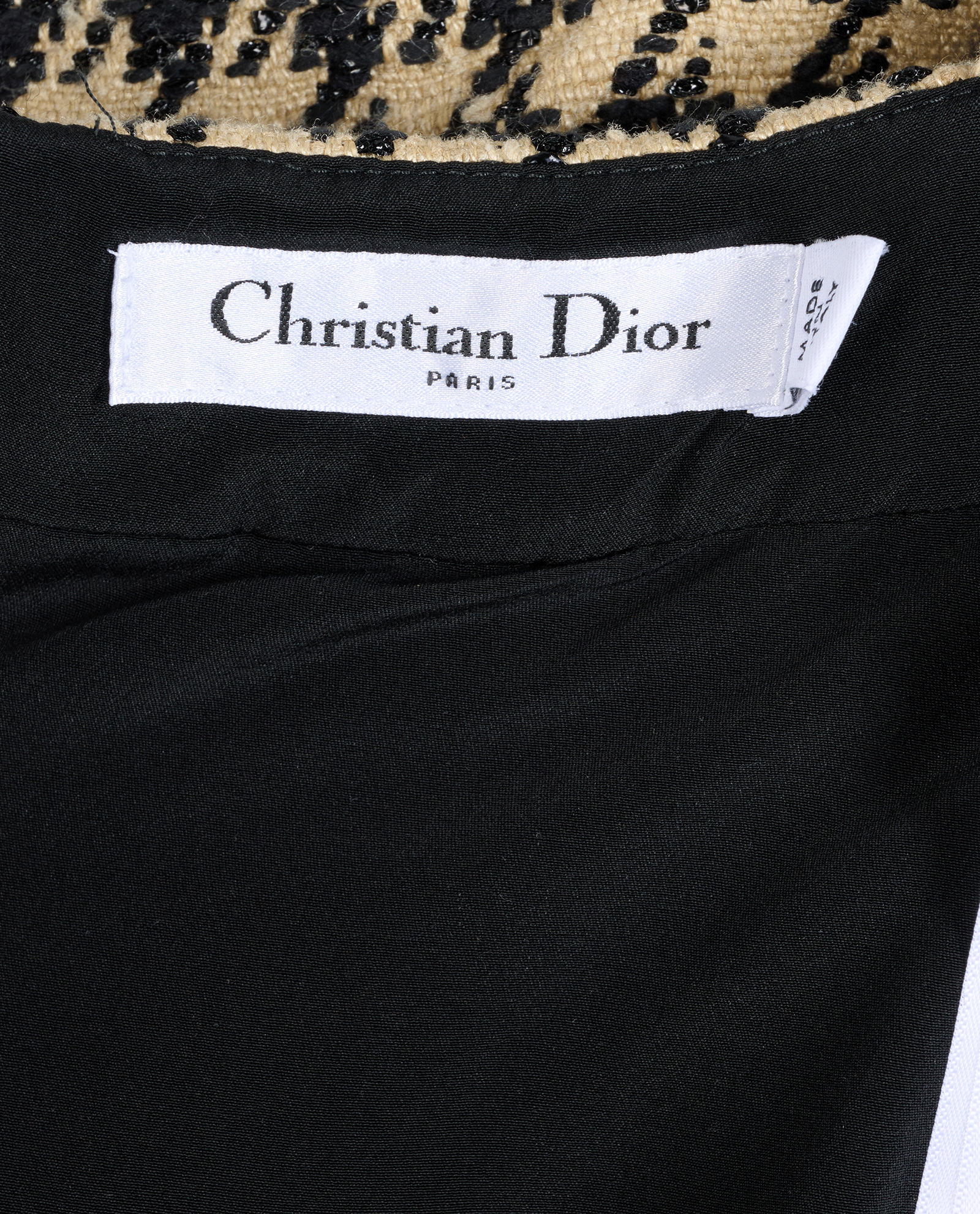 Christian Dior Houndstooth Dress, &pound;695, Clothing, Beige/Black, Cotton/Silk, Other view
