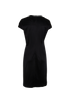 Prada Wrap Neck Dress, &pound;180, Clothing, Black, Acetate/Viscose, Back view