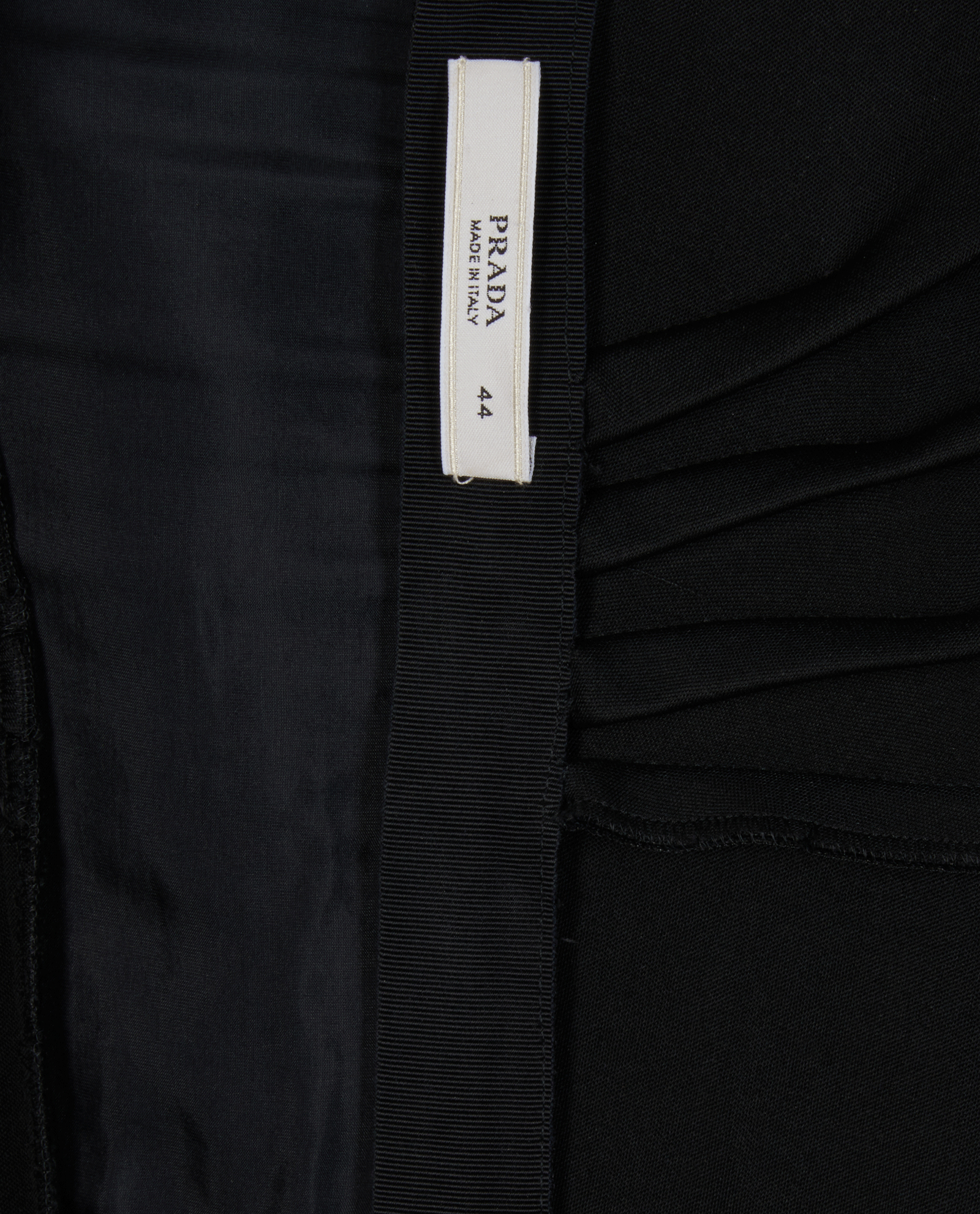 Prada Wrap Neck Dress, &pound;180, Clothing, Black, Acetate/Viscose, Other view