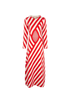 Gucci Striped Long Dress, &pound;320, Clothing, Red/White, Wool, Front view