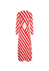 Gucci Striped Long Dress, &pound;320, Clothing, Red/White, Wool, Back view