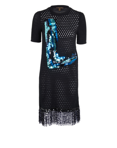 Louis Vuitton Embellished Tassle Hem, £220, Clothing, Black, Wool, Front view