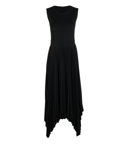 Joseph Dera Pleated Crepe Dress, &pound;180, Clothing, Black, Polyester (Polymer), Front view