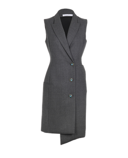 Christian Dior Asymmetric Blazer Dress, Wool, Grey, UK 12, 3*