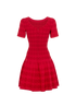 Alaia Jacquard Knit Dress, &pound;270, Clothing, Red, Polyester/Viscose, Back view
