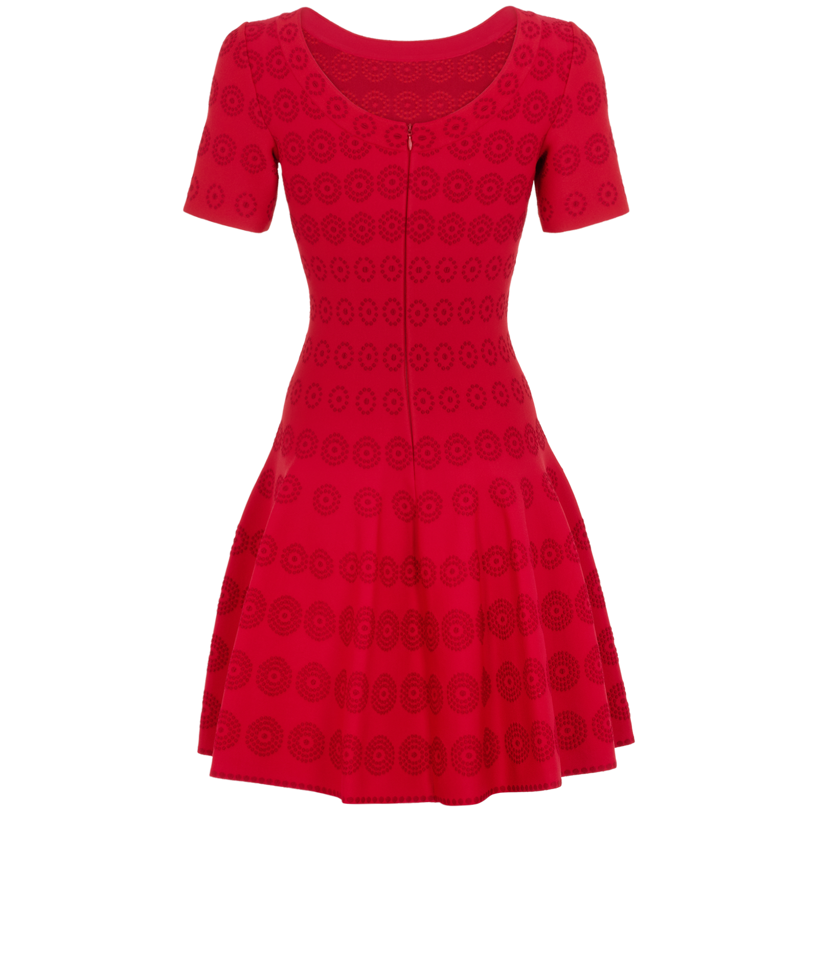 Alaia Jacquard Knit Dress, &pound;270, Clothing, Red, Polyester/Viscose, Back view