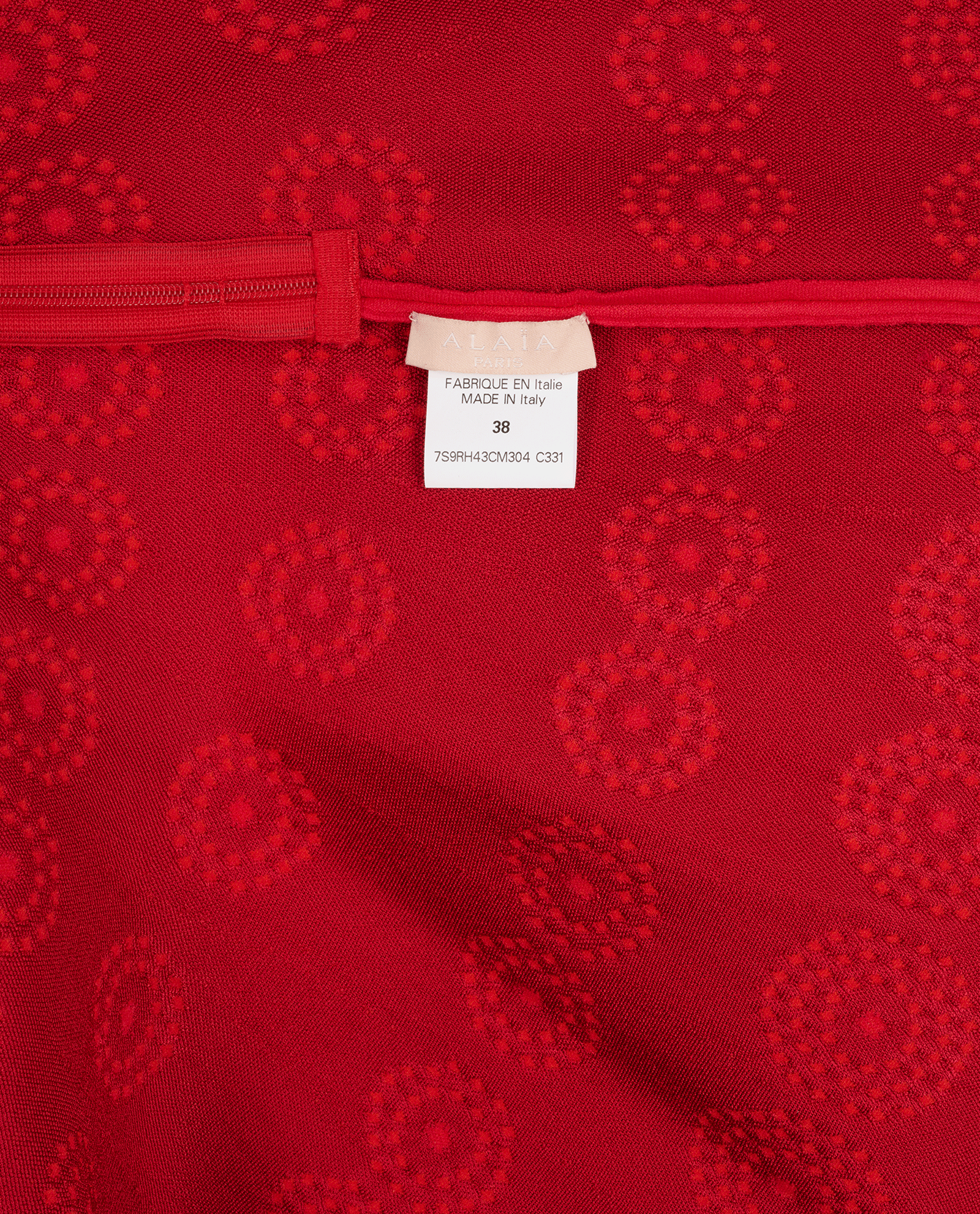 Alaia Jacquard Knit Dress, &pound;270, Clothing, Red, Polyester/Viscose, Other view