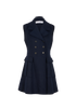 Christian Dior Double-Breasted Sleeveless Blazer Dress, &pound;450, Clothing, Navy, Wool, Front view
