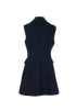 Christian Dior Double-Breasted Sleeveless Blazer Dress, &pound;450, Clothing, Navy, Wool, Back view