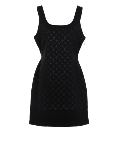 Louis Vuitton Embossed Monogram Tank-Top Dress, &pound;695, Clothing, Black, Elastane/Polyester (Polymer), Front view