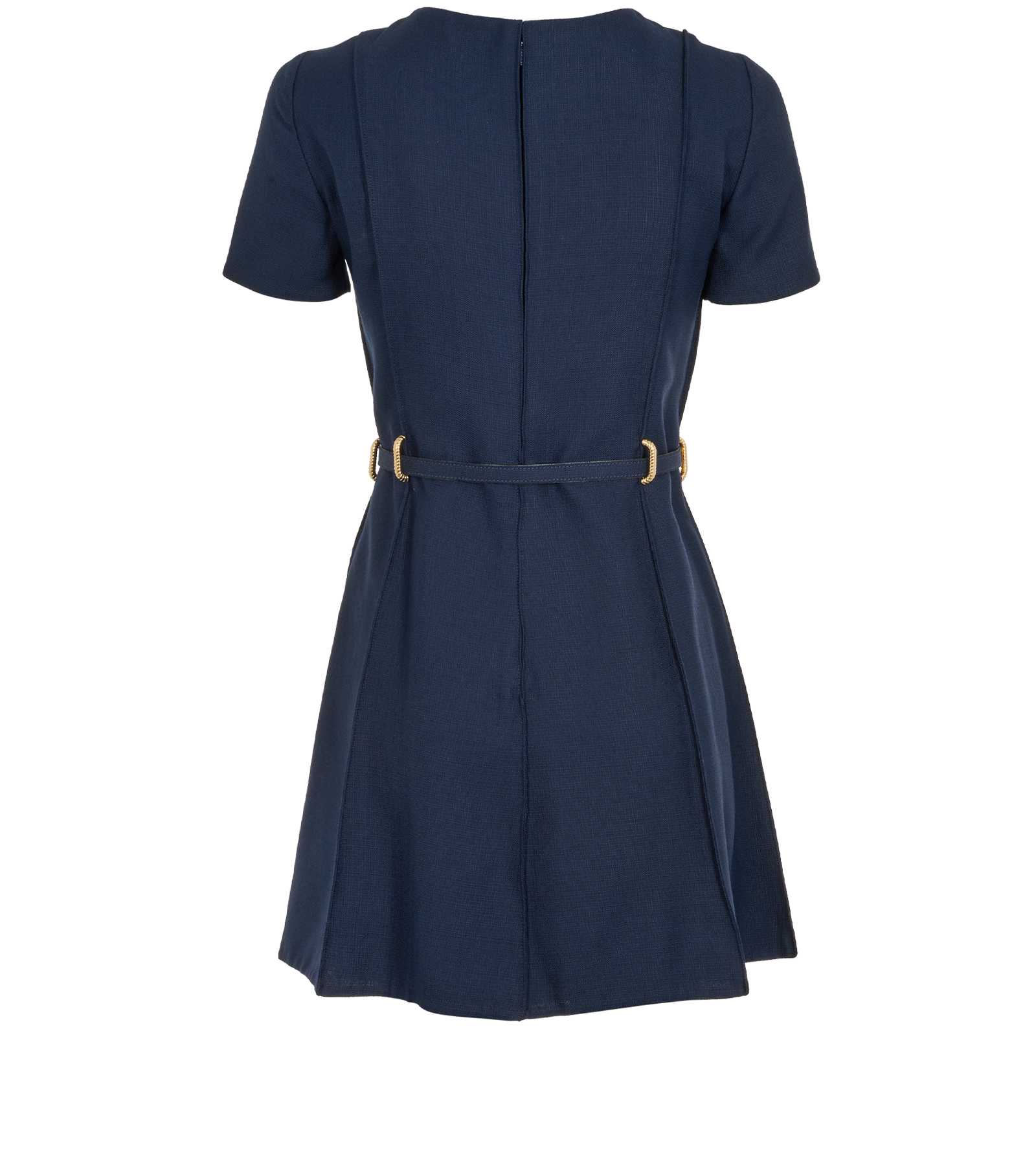 Gucci Elongated GG Belt Dress, &pound;250, Clothing, Navy, Viscose, Back view