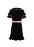 Gucci Trimmed Ruffle Dress, &pound;250, Clothing, Black, Viscose, Back view