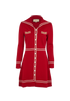 Gucci Contrast Trim Dress, &pound;320, Clothing, Red, Wool, Front view