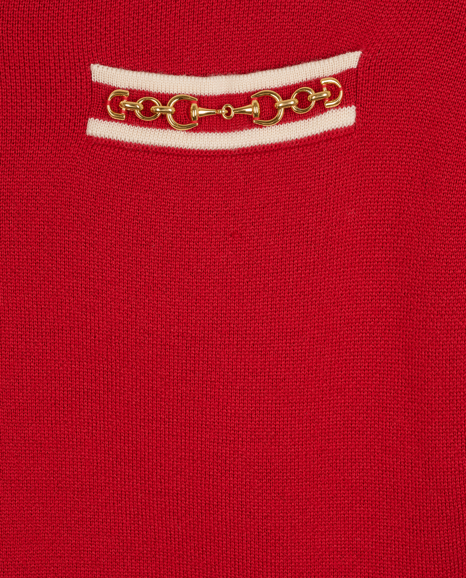 Gucci Contrast Trim Dress, &pound;320, Clothing, Red, Wool, Other view