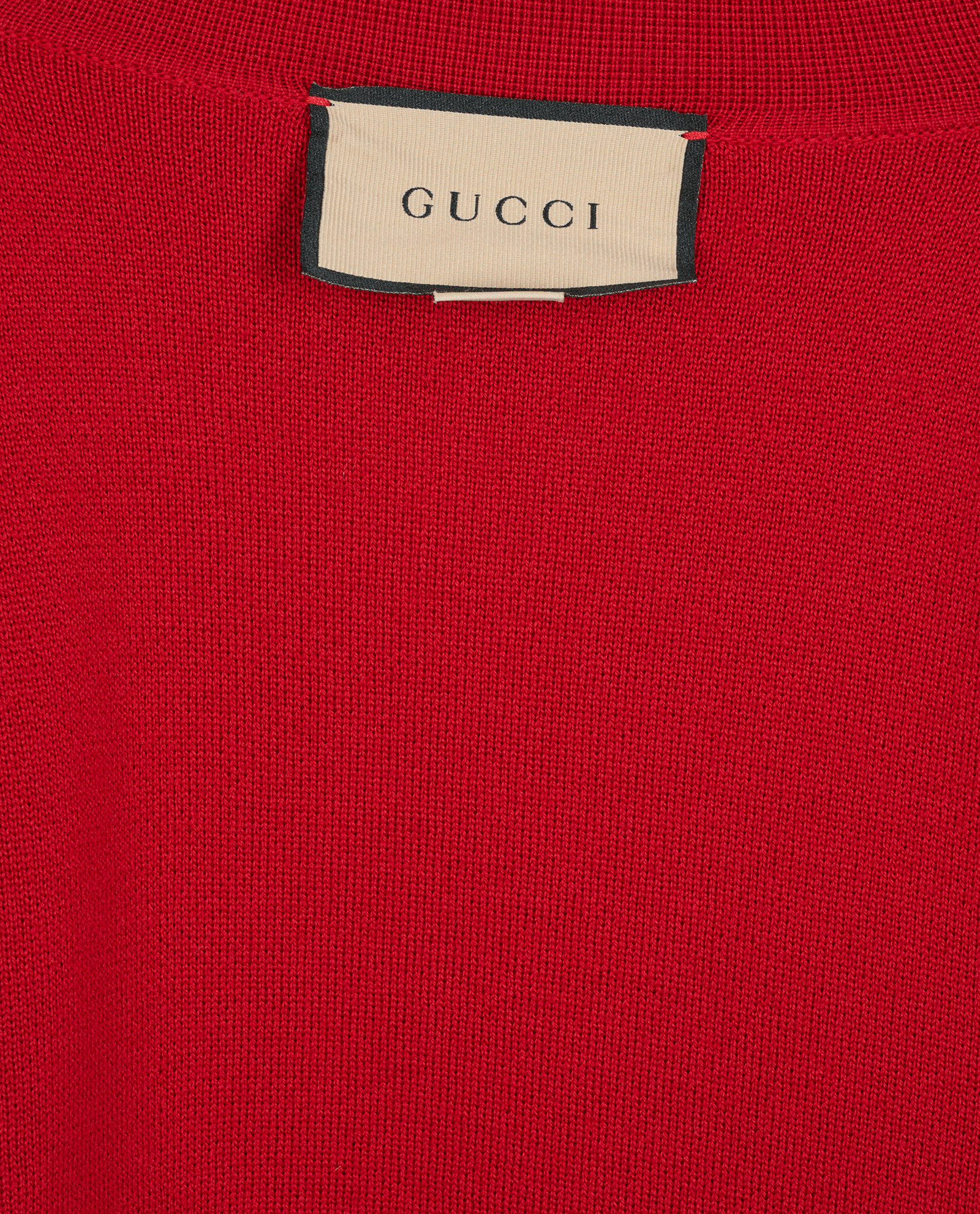 Gucci Contrast Trim Dress, &pound;320, Clothing, Red, Wool, Other view