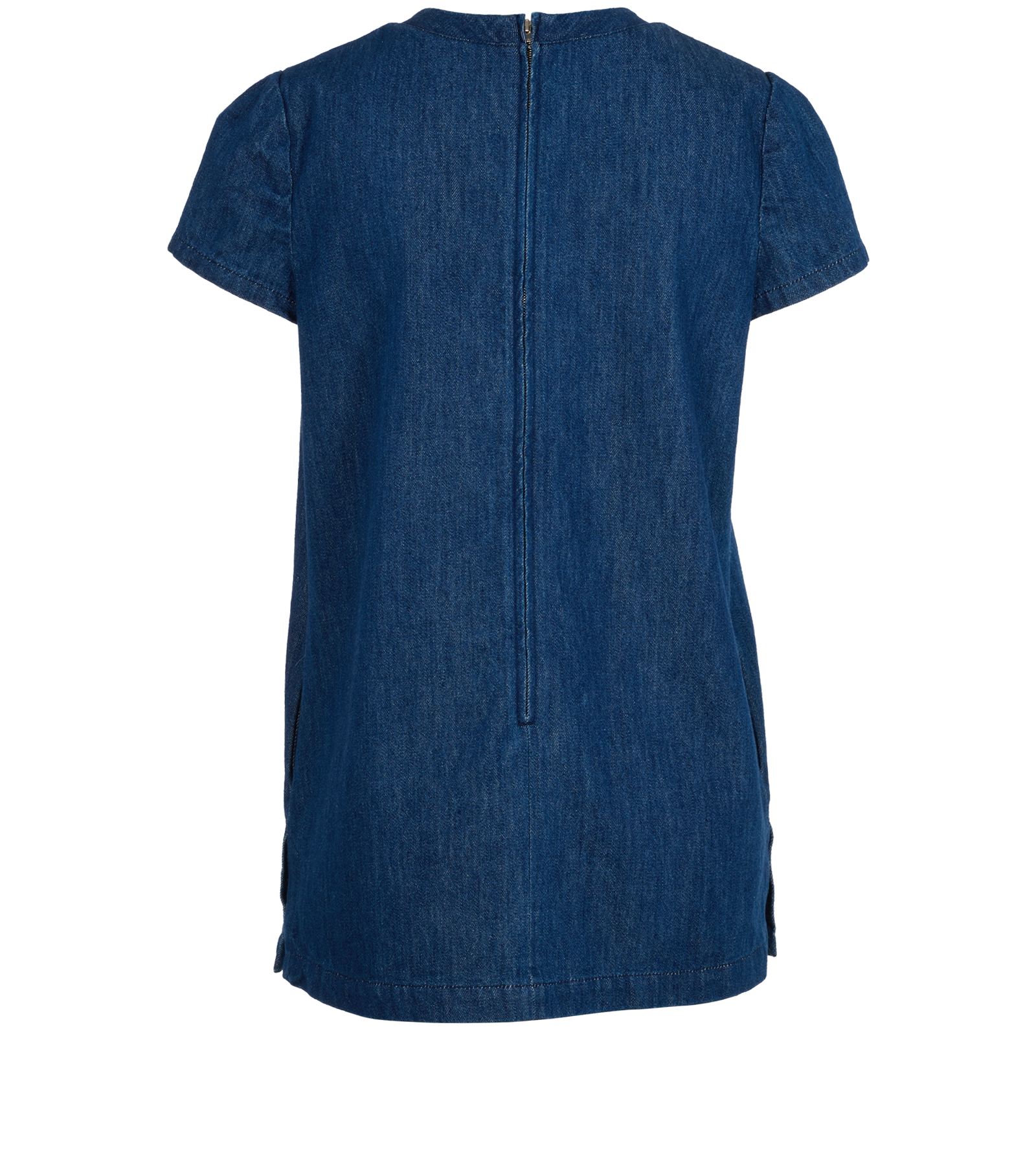 Gucci Horsebit Stone Washed Mini Dress, &pound;320, Clothing, Blue, Cotton, Back view