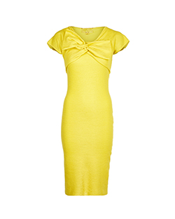 Giambattista Valli Bow Dress, Wool, Yellow, UK 6