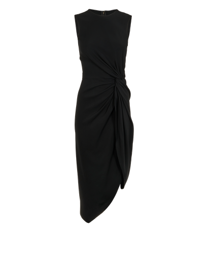 Dolce & Gabbana Asymmetric Midi Dress, &pound;210, Clothing, Black, Viscose, Front view