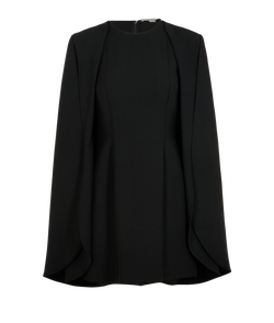 Stella McCartney Caped Mini Dress, Viscose/Wool, Black, UK 8, 3*