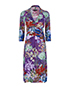 Etro Lilac Floral Bodycon Dress, front view