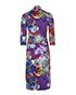 Etro Lilac Floral Bodycon Dress, back view