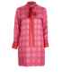 Gucci Printed Twill Dress, £495, Clothing, Pink/Red, Silk, Front view