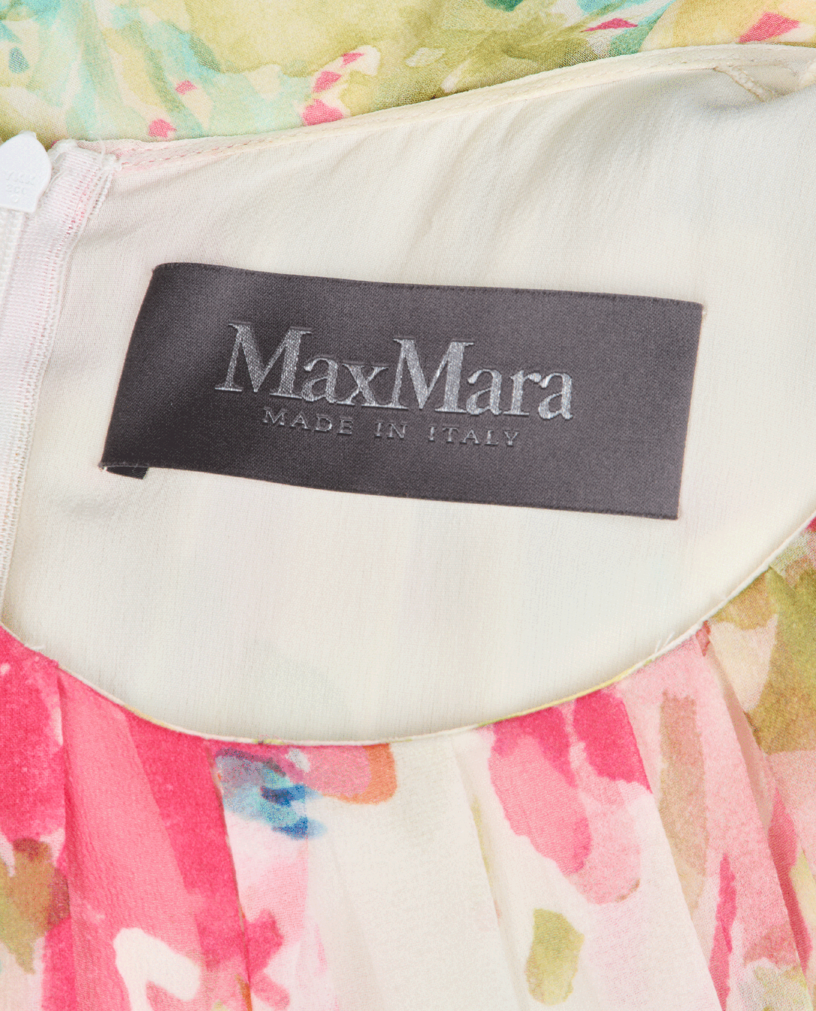 Max Mara Floral Dress, &pound;90, Clothing, Cream, Silk, Other view