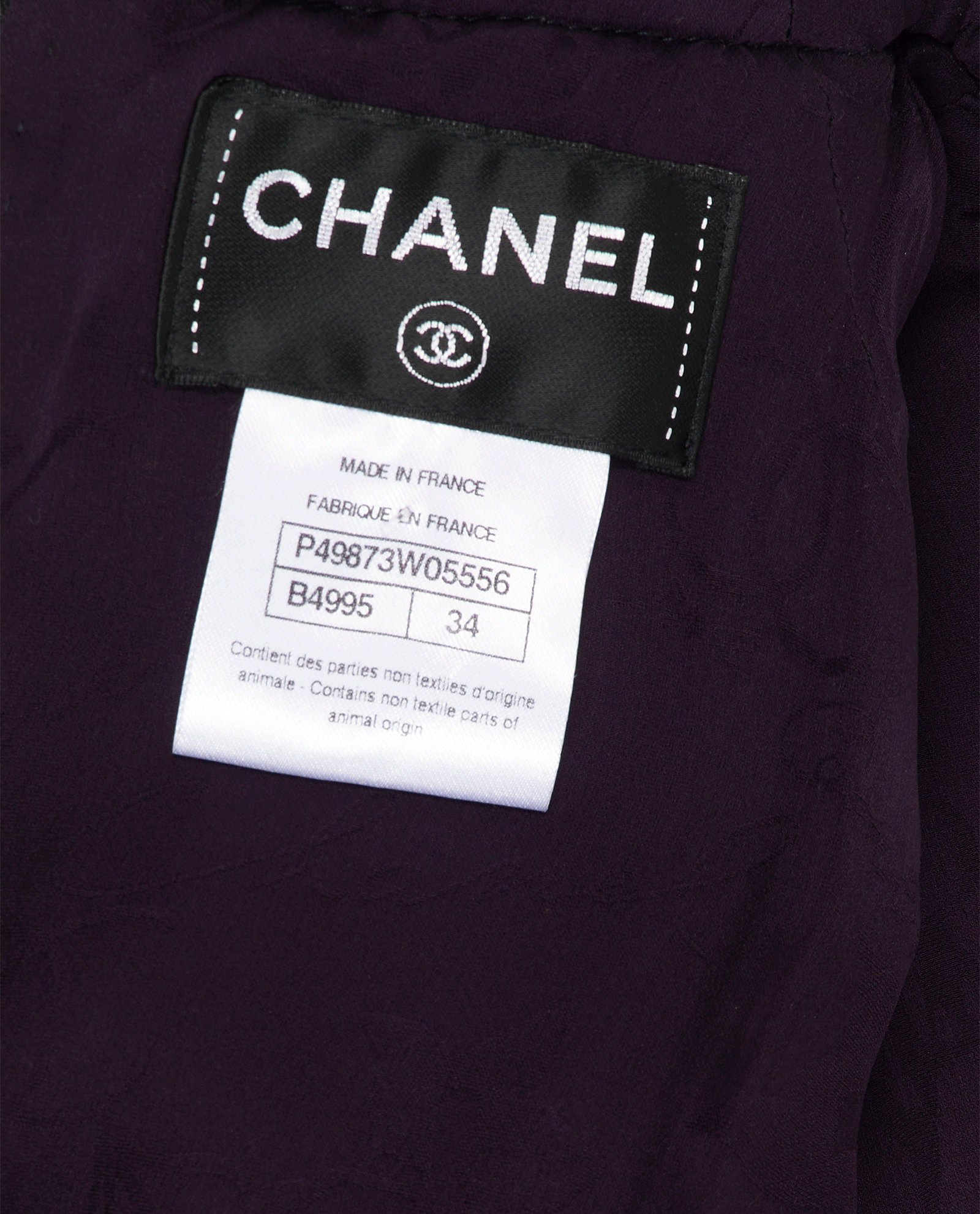 Chanel Tweed Panel Dress, &pound;495, Clothing, Purple, Alpaca Wool/Leather, Other view