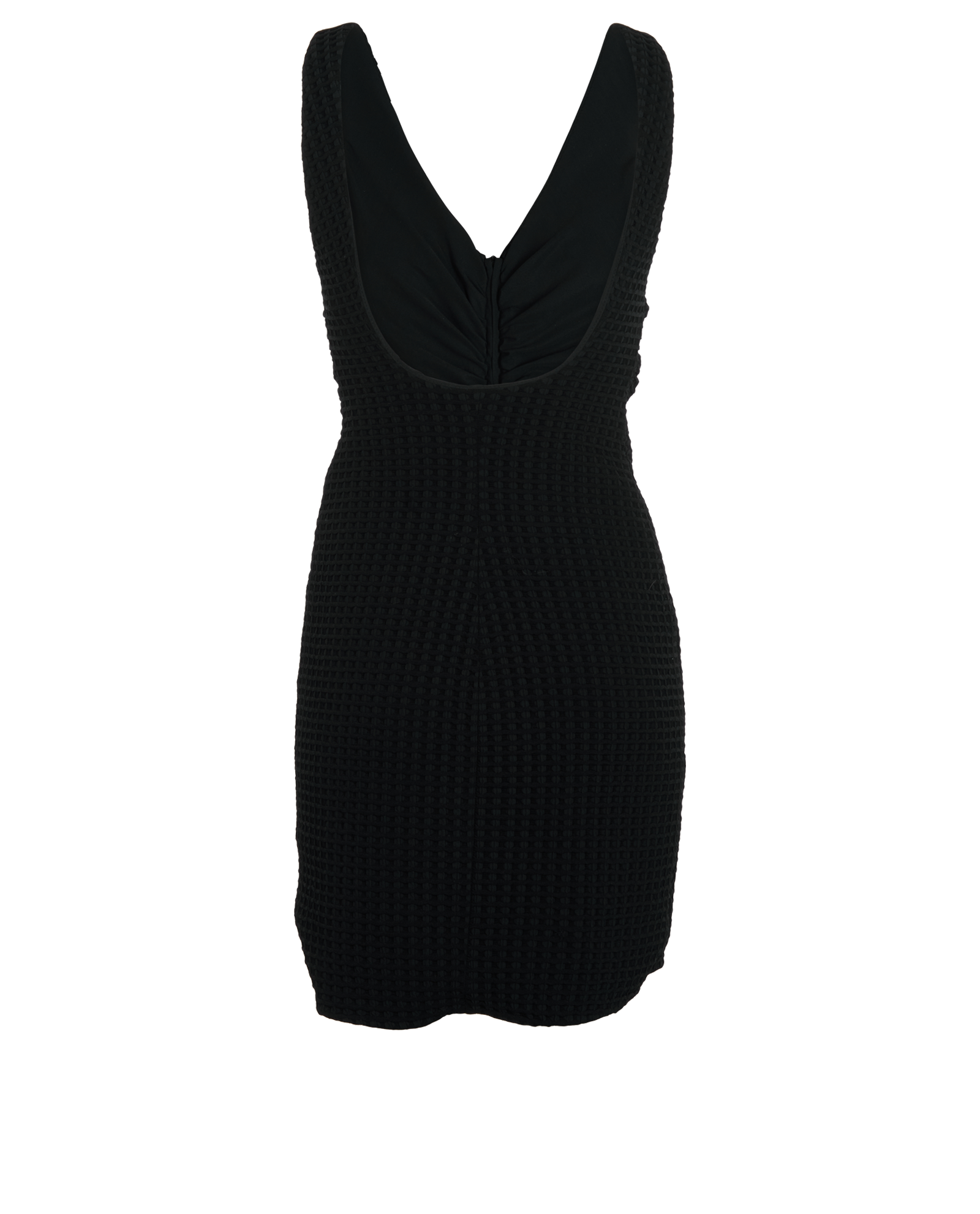 Chanel 12C Bodycon Mini Dress, &pound;350, Clothing, Black, Nylon, Back view
