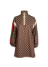 Gucci Interlocking G Technical Dress, &pound;420, Clothing, Brown, Cotton/Polyester (Polymer), Front view