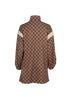 Gucci Interlocking G Technical Dress, &pound;420, Clothing, Brown, Cotton/Polyester (Polymer), Back view